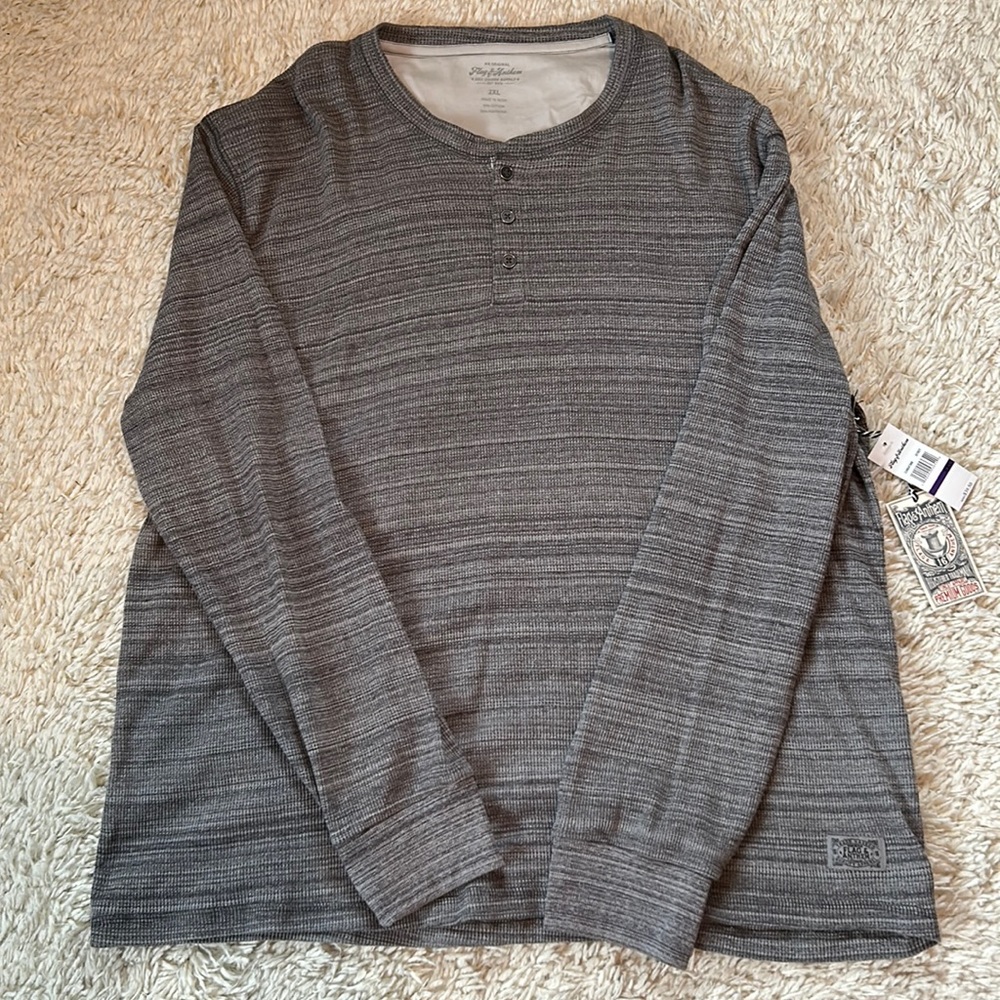 Flag & Anthem men’s longs sleeve Henley tee